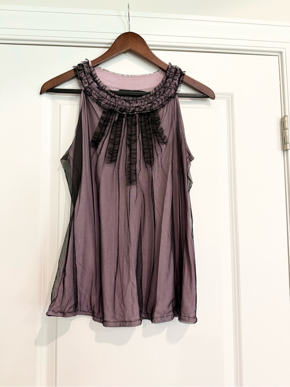 The Limited Sleeveless Ruffled Blouse